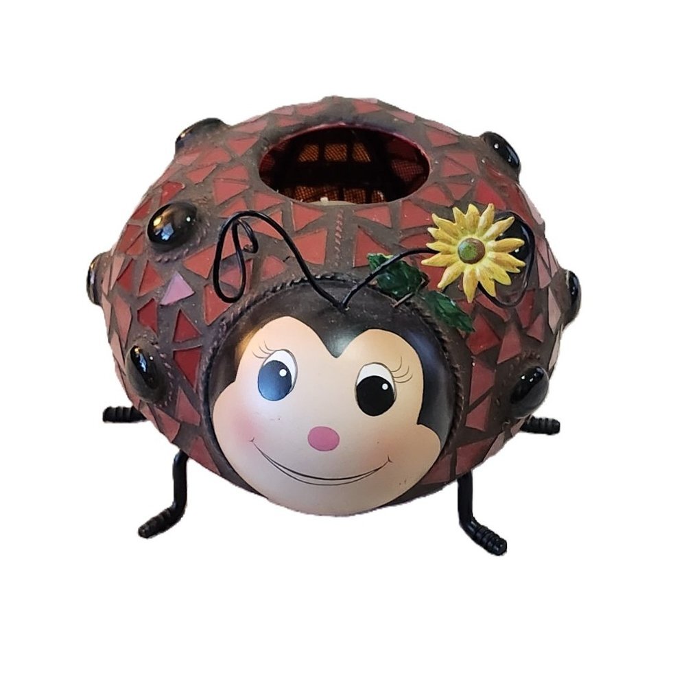 Home Interior Mosaic Ladybug Votive Candle Holder - Picture 2 of 16